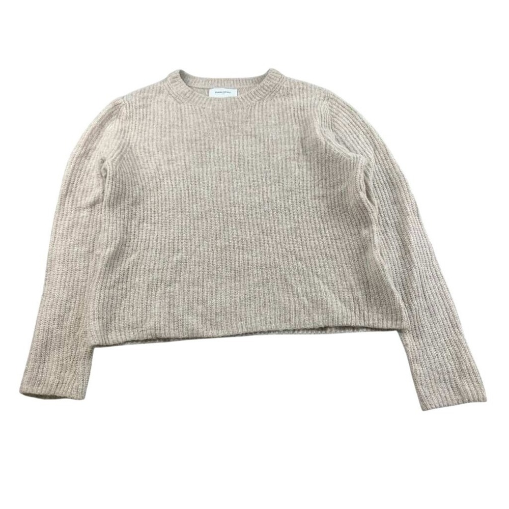 Banana Republic Sweater Women S Beige Ribbed Knit Crew Neck Alpaca‎ Wool Blend